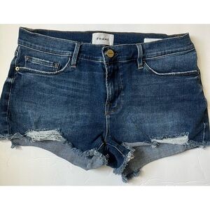 Frame • Le Cutoff Blue Denim Jean Shorts